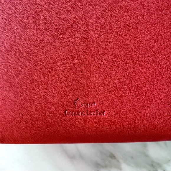 ROYCE•Luxe Travel Jewelry Case•NEW•RETIRED Red•Top Grain Nappa Leather and Suede - Picture 5 of 16